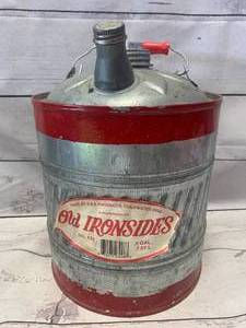 lot 36 image: Rare Old Ironsides 2 Gallon Gas Can