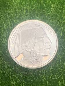 lot 57 image: .999 Silver Bison  Sioux Round 12oz