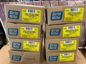 lot 86 image: 38 x 8 Grip Rite Anchor Bolts w Nut & Washer 400 Pieces