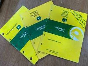 lot 94 image: Lot of 3 Vintage John Deere Manuals (These sell for $15 to $40 online )