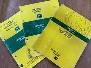 lot 96 image: Lot of 3 Vintage John Deere Manuals (These sell for $15 to $40 online )