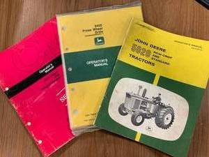 lot 97 image: Lot of 3 Vintage John Deere Manuals (These sell for $15 to $40 online )