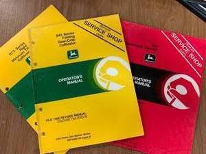 lot 98 image: Lot of 3 Vintage John Deere Manuals (These sell for $15 to $40 online )