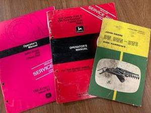 lot 102 image: Lot of 3 Vintage John Deere Manuals (These sell for $15 to $40 online )