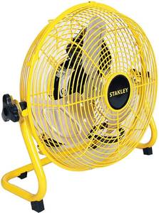 MSRP $375 Lot Of 5 Stanley 12 Inch Industrial High Velocity Floor Fans Direct Drive All-Metal Construction, 3 Speed Settings, Portable (ST-12F) - All 5 New In Box