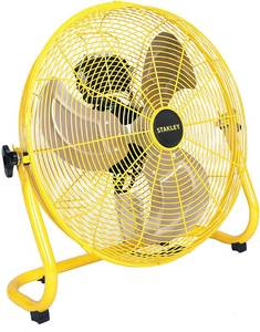 MSRP $450 Lot Of 5 Stanley 16 Inch Industrial High Velocity Floor Fans Direct Drive All-Metal Construction, 3 Speed Settings, Portable (ST-16F) - All 5 New In Box