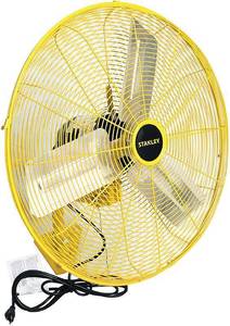 MSRP $170 1 New In Box STANLEY 24 Inch Industrial High Velocity Fans Direct Drive All-Metal Construction, 3 Speed Settings, Wall Mount Bracket Included (ST-24W)