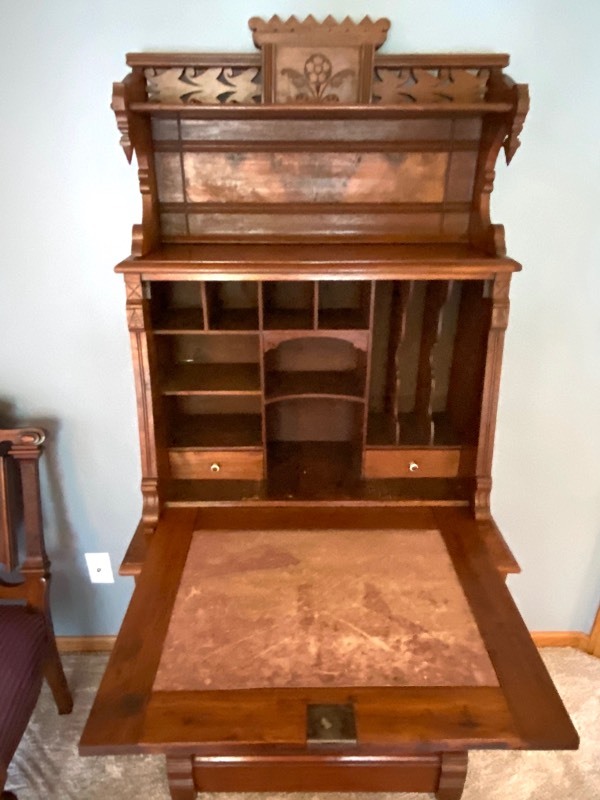 eastlake antique secretary desk