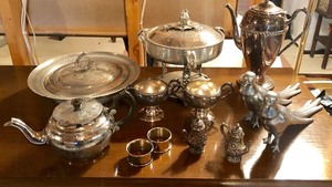 lot 117 image: Lot of Silver Plated Items and More