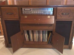 lot 115 image: Large Toshiba Stereo Cabinet and More