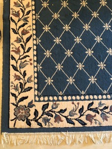lot 188 image: Dusty Blue Decorative Rug