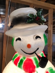 lot 192 image: Large Vintage Blow Mold Snowman