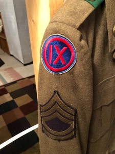 lot 260 image: WWII- US Army Corps Jacket, Shirt, and Hat