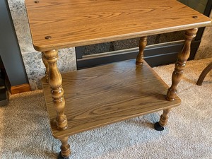 lot 69 image: Small Two-Tiered Utility Table