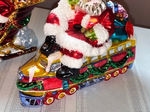 lot 87 image: Two Radko Santa Ornaments