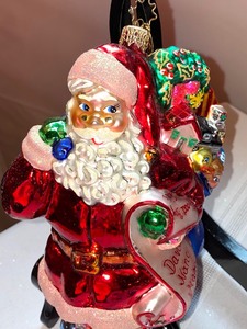 lot 93 image: Christopher Radko Seven-Inch Santa Ornament