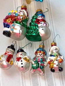 lot 98 image: Snowman Ornaments