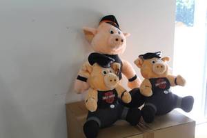 lot 57 image: Lot of (3) Harley-Davidson Pig Plush Toys