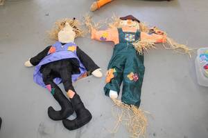 lot 68 image: Witch and Scarecrow Plush Toys