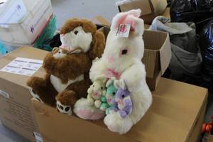 lot 80 image: Lot of (2) Easter Bunny Plush Toys