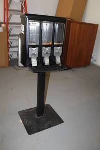 lot 4 image: Bulk Candy Dispenser Stand 3-Head $.25