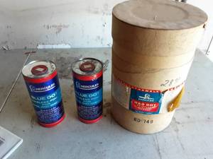 lot 27 image: 2-Unopened Can Of Hercules Smokeless Powder & Red Dot Smokeless Powder (Almost Empty)