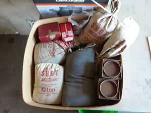 lot 29 image: Assorted Partial Bags Of Shot Approx. 50 Lbs. #2, #8