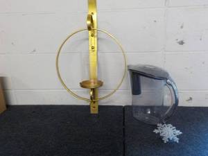 Gold Wall Candle Holder and Pitcher...