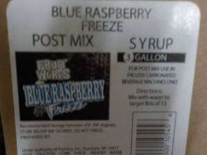 3 Gallon Raspberry Freeze Post Mix ...