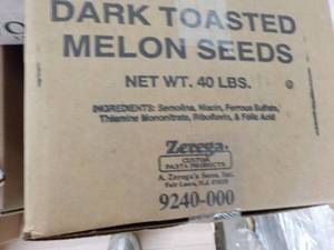 40 lb. Box Dark Toasted Melon Seeds...