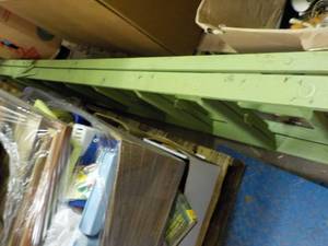9 ft Green Painted Wood Ladder...