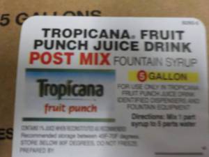 5 Gallon Tropicana Fruit Punch Juic...