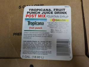 5 Gallon Tropicana Fruit Punch Juic...