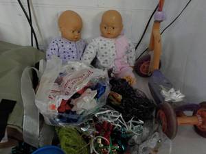 Baby Dolls, Scooter And Ribbon...