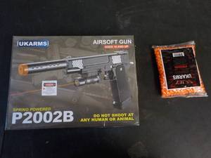 P2002B AirSoft Gun and Pellets...