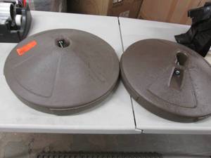 lot 18 image: 3 Umbrella Stands, one missing plug...