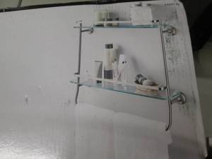 lot 50 image: Delta Double Shelf with Towel Bar...