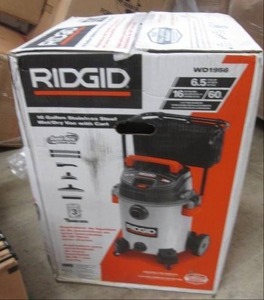 lot 140 image: Ridgid 16 Gal. 6.5-Peak HP Stainles...
