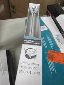 lot 204 image: Zenna Home Shower Rod open box...