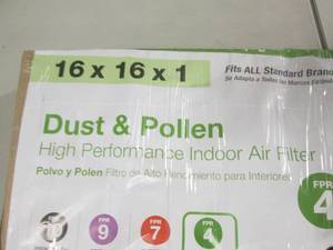 lot 215 image: 3- 16x16x1 Dust & Pollen Indoor Air...