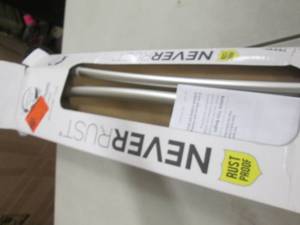 lot 217 image: Zenna Home Aluminum Curved Shower R...