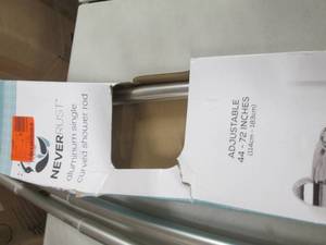 lot 225 image: Zenna Home Aluminum Curved Shower R...