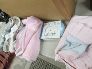 lot 308 image: 2- 30x40 inch Baby Blankets, Book, ...