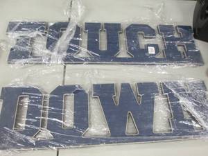 lot 321 image: Touch Down Wood Letters Sign...