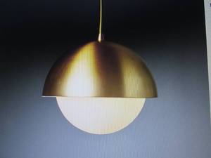 lot 350 image: Pottery Barn Kids Metal Dome Pendan...