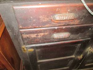 lot 1 image: Antique Solid Wood Bar 144 X 21.5...