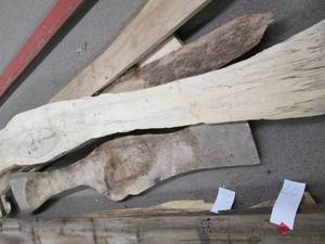 lot 28 image: (2) Unique Wood Slabs 118 X 15, 1...