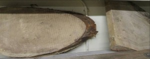 lot 34 image: (2) Wood Pieces 25X12X2.75, 22X...