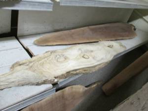 lot 37 image: (2) Wood Pieces 66X14X2, 44X9.7...