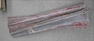 lot 44 image: Old Barn Wood Slats 55 X 5.5 X .5...